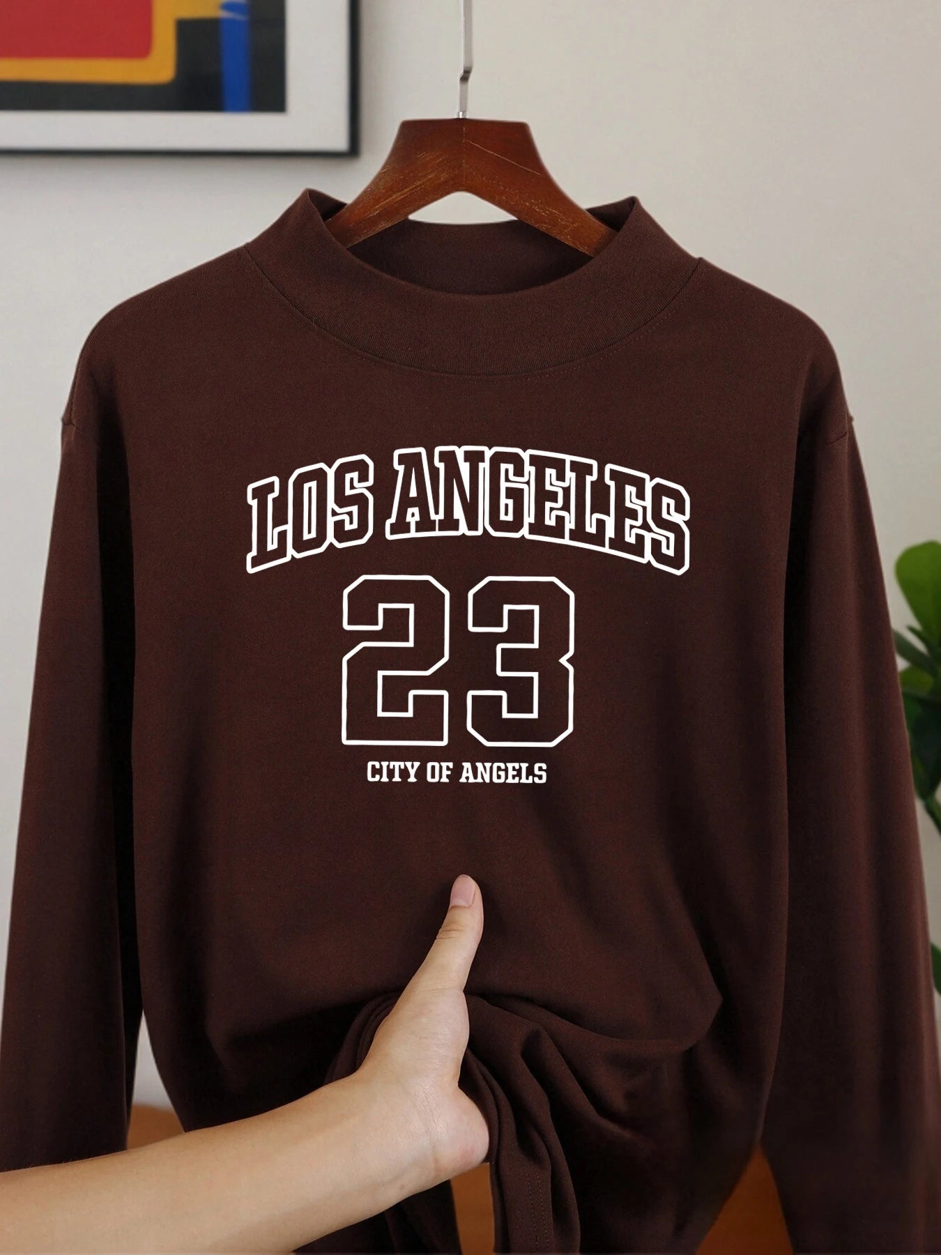 Los Angeles Number 23 Long Sleeved Shirts Middle Collar Warm Base Layer Soft Fashion Tops Casual Autumn Comfortable Shirt