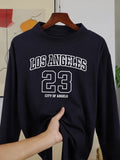 Los Angeles Number 23 Long Sleeved Shirts Middle Collar Warm Base Layer Soft Fashion Tops Casual Autumn Comfortable Shirt