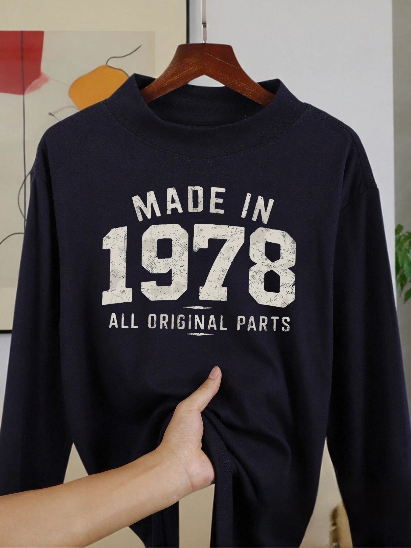 Made In 1978 All Original Parts Long Sleeved Shirts Winter Warm Tops Comfortable New Clothing Fit Velvet Fleece Casual Clothes