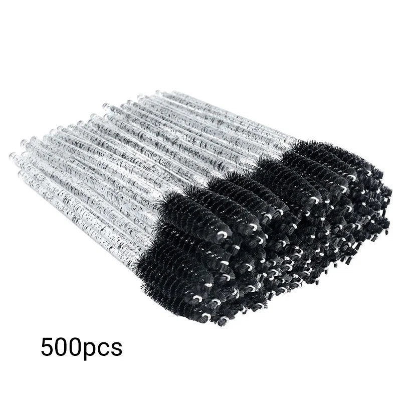 500pcs Eyelash Brushes Wands for Beauty Salon Makeup Tools Disposable Individual False Lashes Application Spoolies
