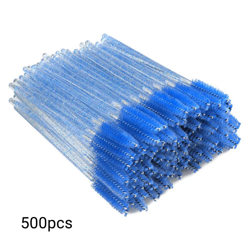 500pcs Eyelash Brushes Wands for Beauty Salon Makeup Tools Disposable Individual False Lashes Application Spoolies