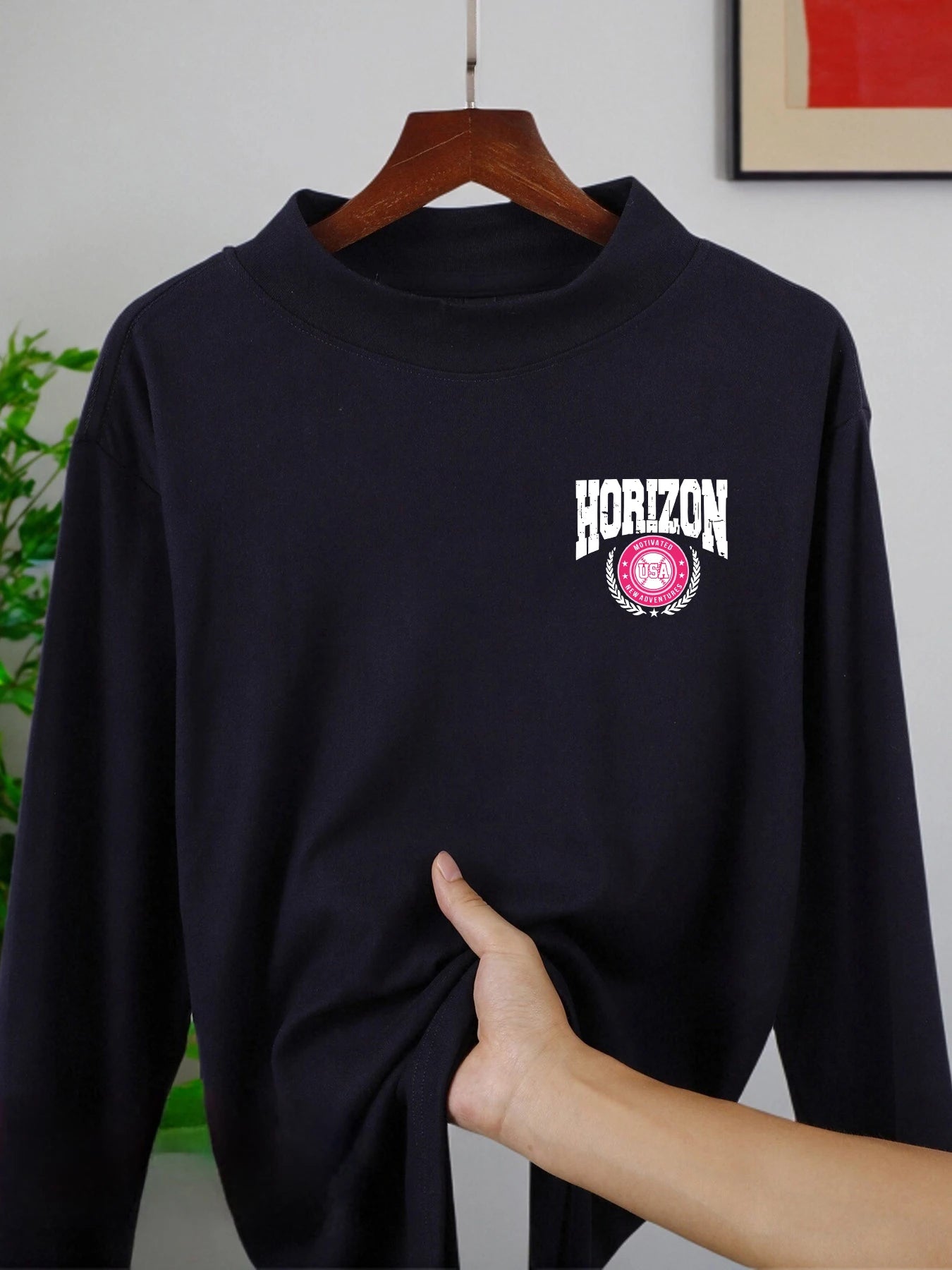 Sport Whar Perfect Limiten Varsity Male Mock Neck Tee Retro Fashion Clothing Autumn Warm Elasticity Top Unisex Soft Long Sleeve