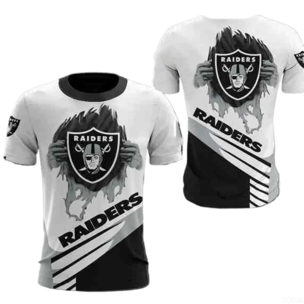 2025 European and American Fashion New Rugby Ball Wear Printed Summer Sports Short Sleeve Comfortable Casual Round Neck T-shirt